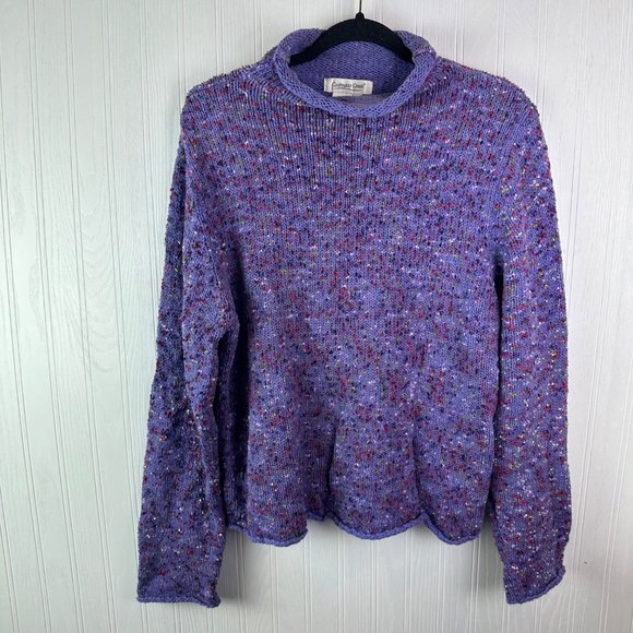Coldwater Creek Purple Sweater Mock Neck Size L‎ - Picture 1 of 3